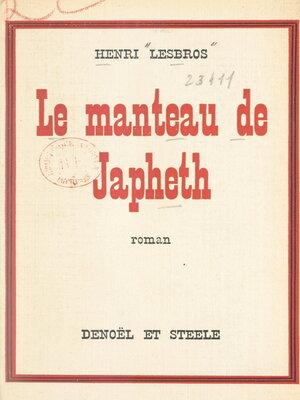 cover image of Le manteau de Japheth